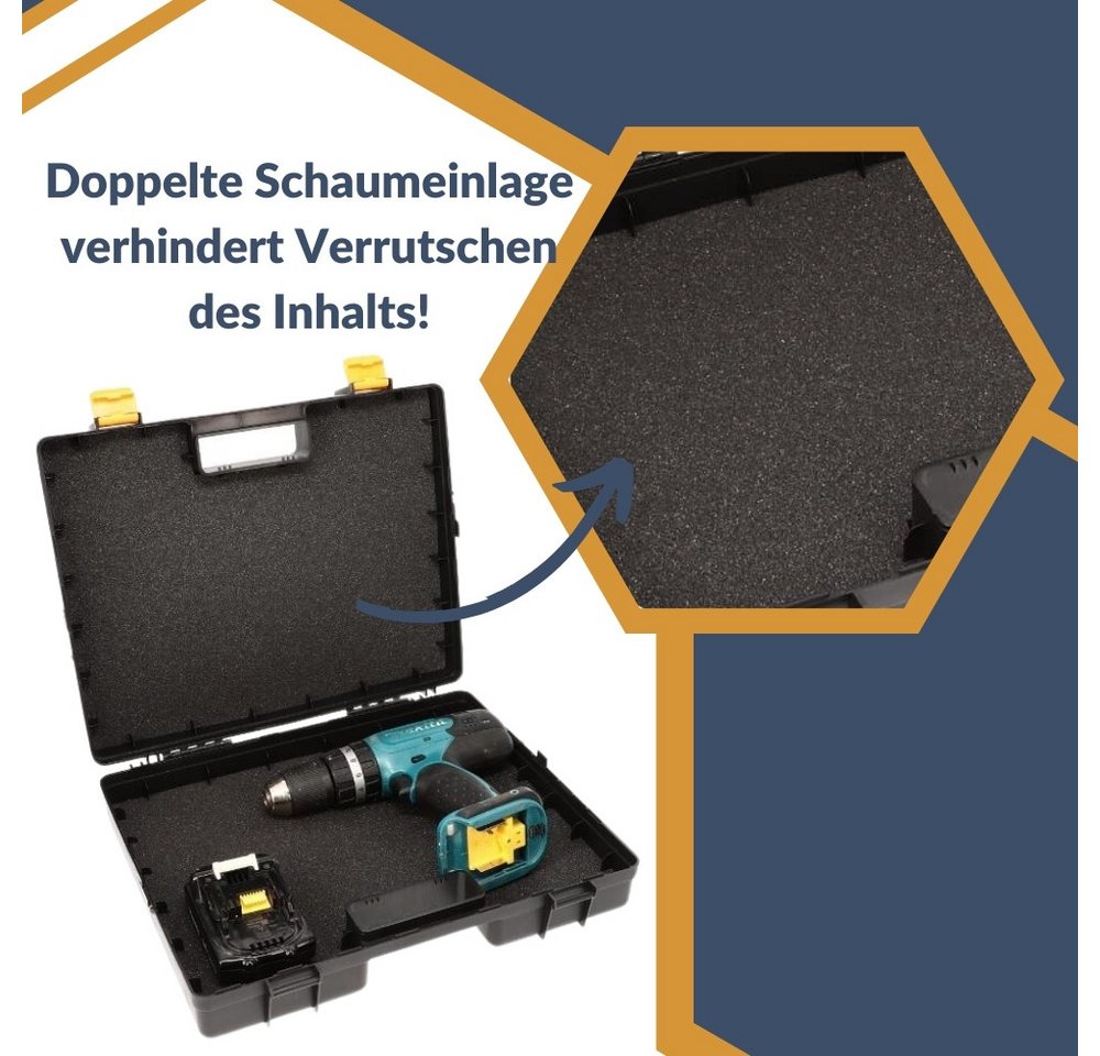 GarPet Werkzeugkoffer Maschinenkoffer Leer mit Schaumeinlage Werkzeugkasten Werkzeugkiste Bild 2