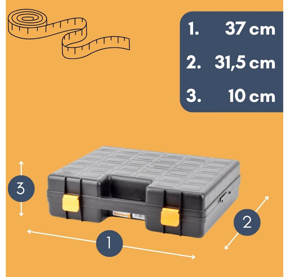GarPet Werkzeugkoffer Maschinenkoffer Leer mit Schaumeinlage Werkzeugkasten Werkzeugkiste Bild 5