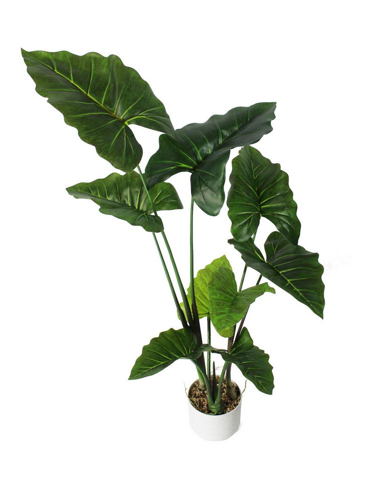 Kunstpflanze Künstliches Elefantenohr Deko Pflanze Zimmerpflanze Alocasia Sarian, Arnusa, Höhe 100 cm, künstliche Pflanze wie echt
