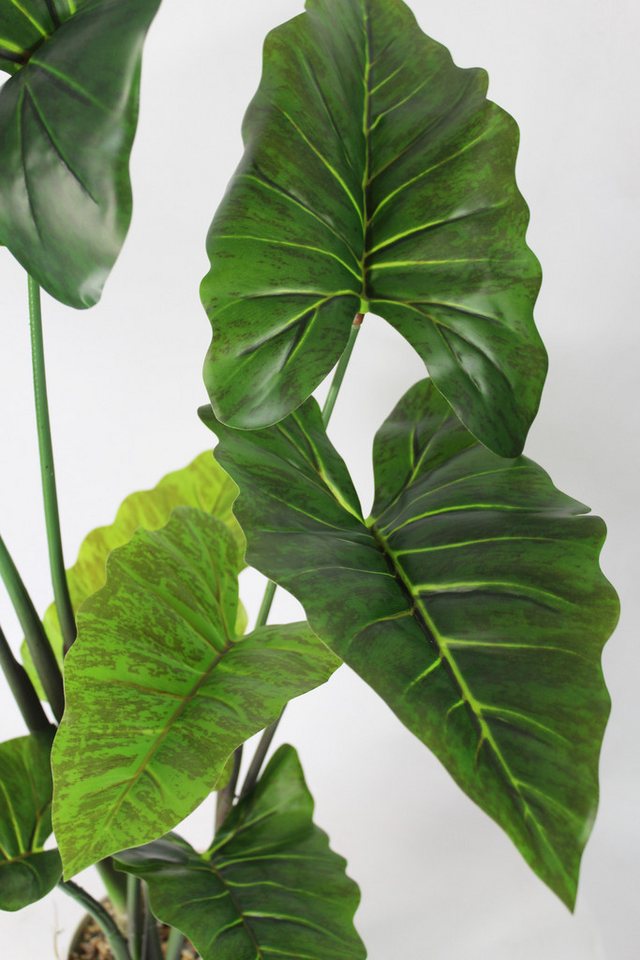 Kunstpflanze Künstliches Elefantenohr Deko Pflanze Zimmerpflanze Alocasia Sarian, Arnusa, Höhe 100 cm, künstliche Pflanze wie echt Bild 2