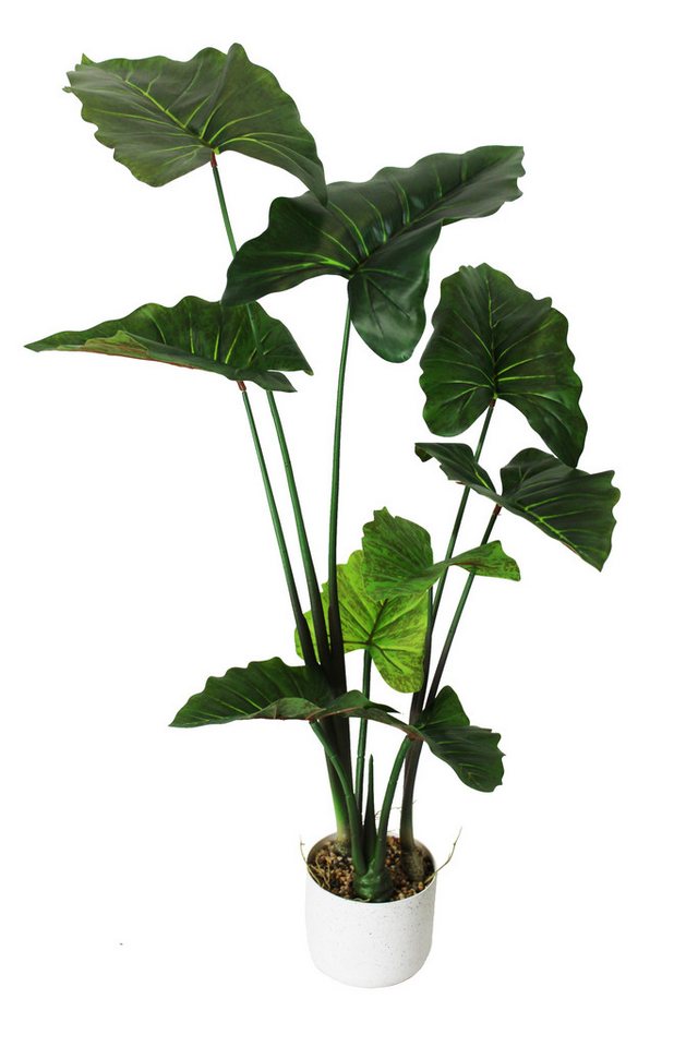 Kunstpflanze Künstliches Elefantenohr Deko Pflanze Zimmerpflanze Alocasia Sarian, Arnusa, Höhe 100 cm, künstliche Pflanze wie echt Bild 3