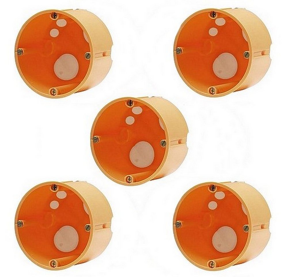DICHTEL Steckdosenblende Hohlwanddose winddicht HK50 Ø68x48mm Gerätedose luftdicht HWD, (5 tlg), Hohlwanddose winddicht, Hohlraumdose, Gerätedose luftdicht, Ø68x48mm