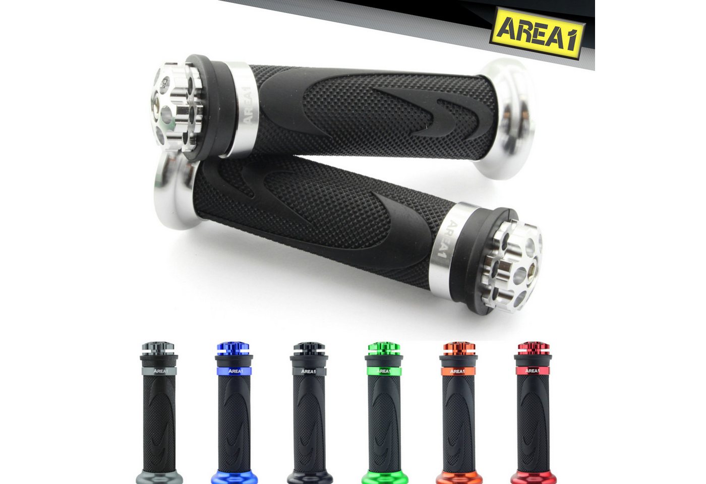 Area1 Griff Motorrad/ Motorroller Lenkergriffe 2 Stück 1x 22mm + 1x 24-25mm Bild 3