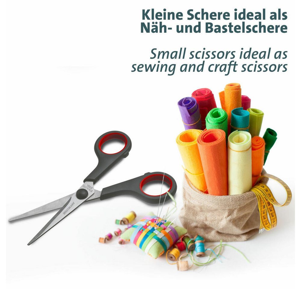 WESTMARK Scheren-Set 3-tlg., je 1x Bastel- u. Nähschere, Universal-Haushaltsschere, Papiers Bild 5