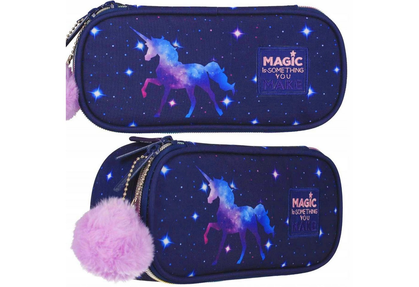 Starpak Federtasche Federmäppchen Einhorn Galaxy – robust, geräumig, leicht zu reinigen, (1-tlg) Bild 5