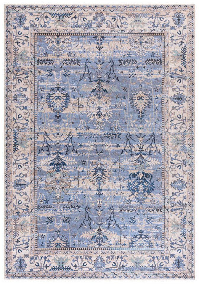 Mazovia Designteppich Boho Rahmen, Pflanzlich Wohnzimmer, Schlafzimmer, Esszimmer, Büro, 120 x 170 cm, Fußbodenheizung