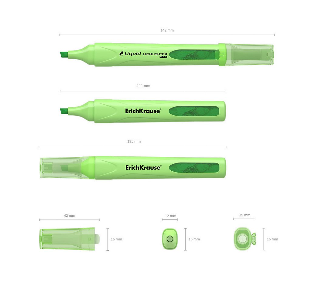 Erich Krause Marker, Textmarker V-14 Pastell 4er Set Bild 5