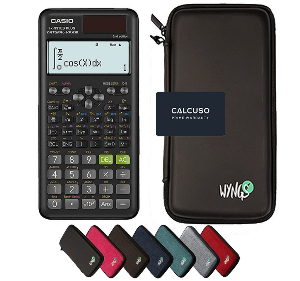CASIO Taschenrechner fx-991ES Plus 2nd edition inkl. WYNGS Schutztasche Schwarz Bild 2