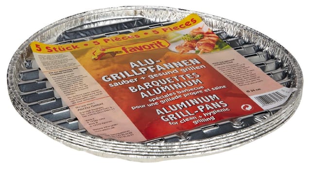 Favorit Alu-Grillpfanne rund 5 Stück Grillpfanne