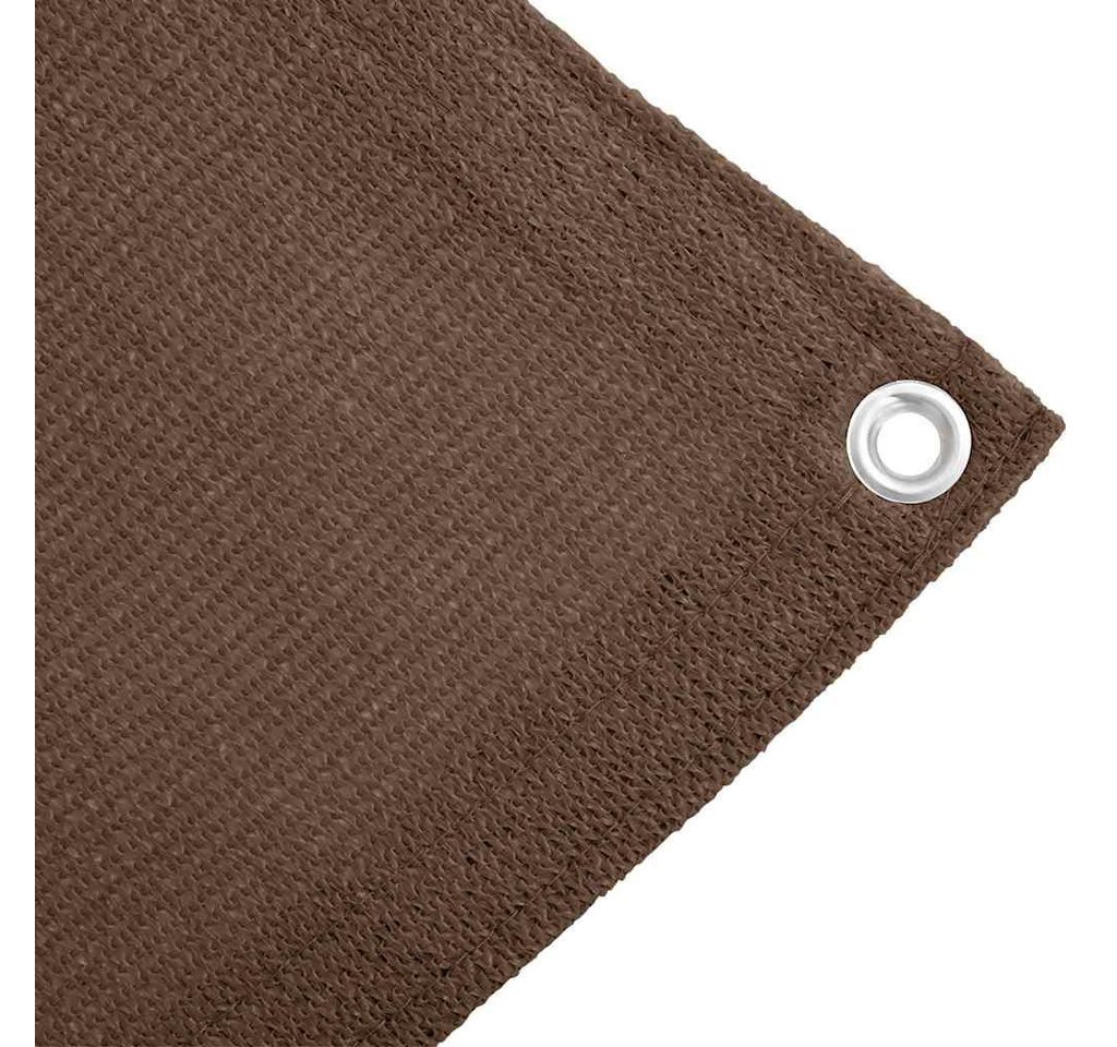 furnicato Outdoorteppich Zeltteppich 400 x 400 cm Braun aus hochdichtem Polyethylen, Höhe: 1 mm, Wetterfeste Bodenmatte mit Ösen, atmungsaktiv und leicht zuschneidbar Bild 2