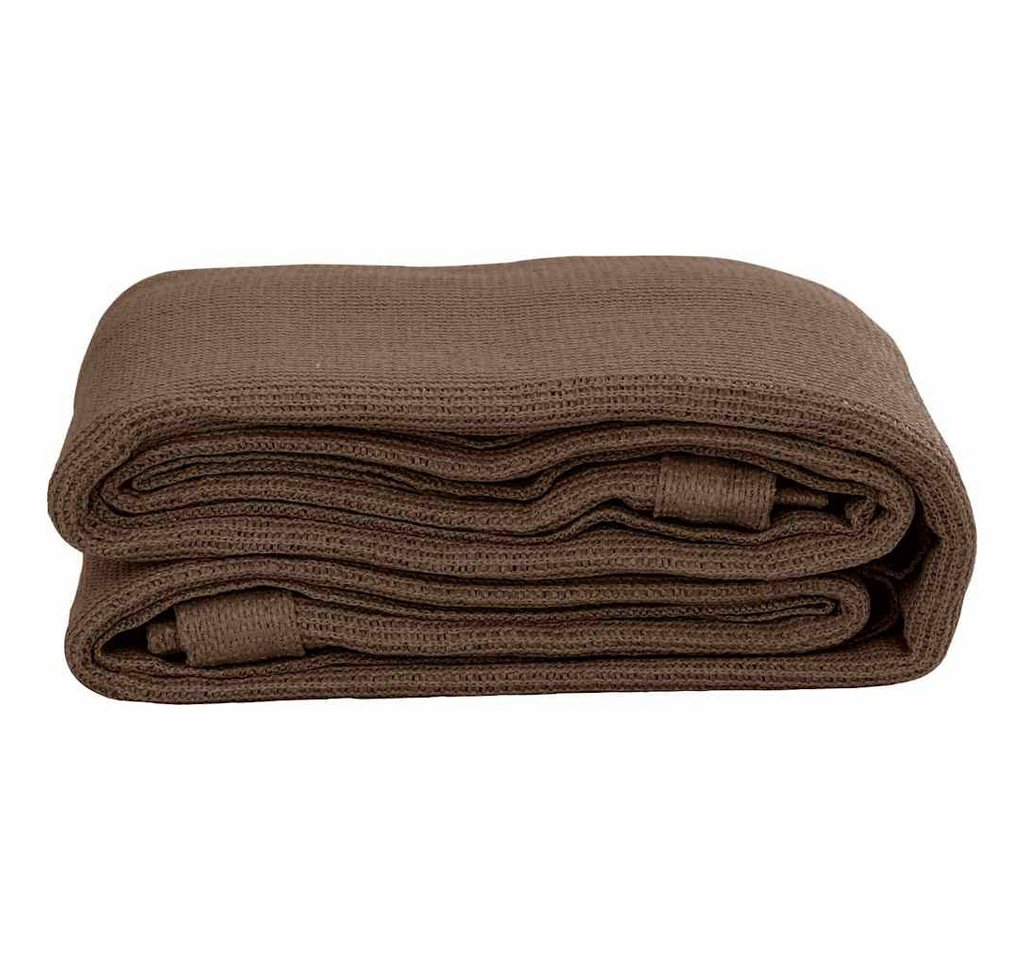 furnicato Outdoorteppich Zeltteppich 400 x 400 cm Braun aus hochdichtem Polyethylen, Höhe: 1 mm, Wetterfeste Bodenmatte mit Ösen, atmungsaktiv und leicht zuschneidbar Bild 3