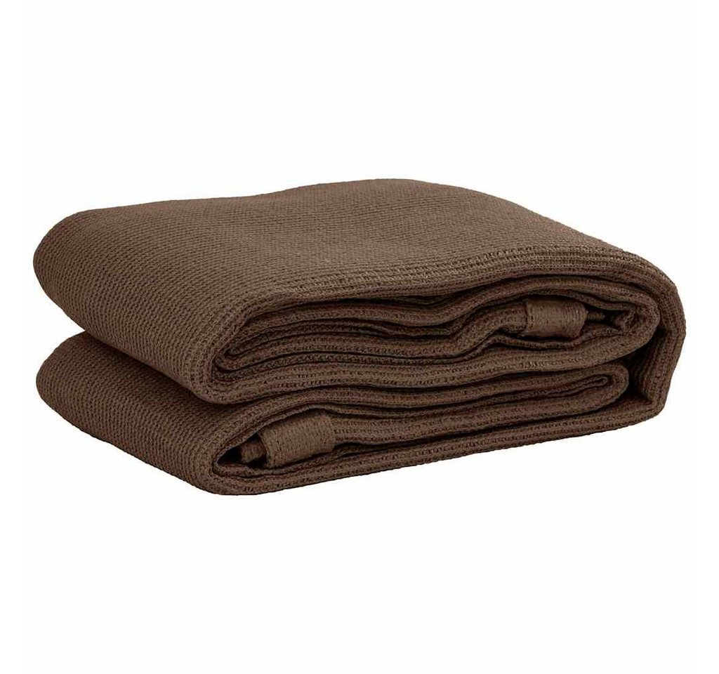 furnicato Outdoorteppich Zeltteppich 400 x 400 cm Braun aus hochdichtem Polyethylen, Höhe: 1 mm, Wetterfeste Bodenmatte mit Ösen, atmungsaktiv und leicht zuschneidbar Bild 5