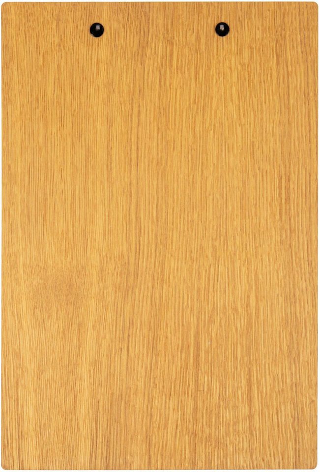 Holz Frank Schreibmappe Eiche Klemmbrett DIN A4 geölt - FSC® - mit Briefklemme Schwarz Bild 3