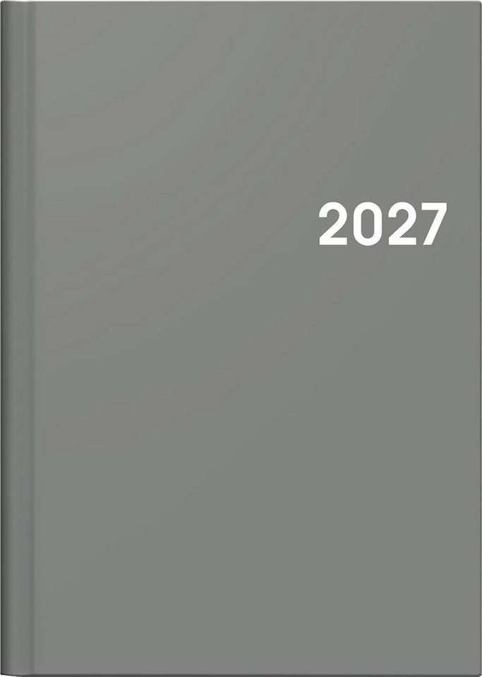 BRUNNEN Buchkalender BRUNNEN Buchkalender Mod. 796 2027, A5, Kunststoff, grau