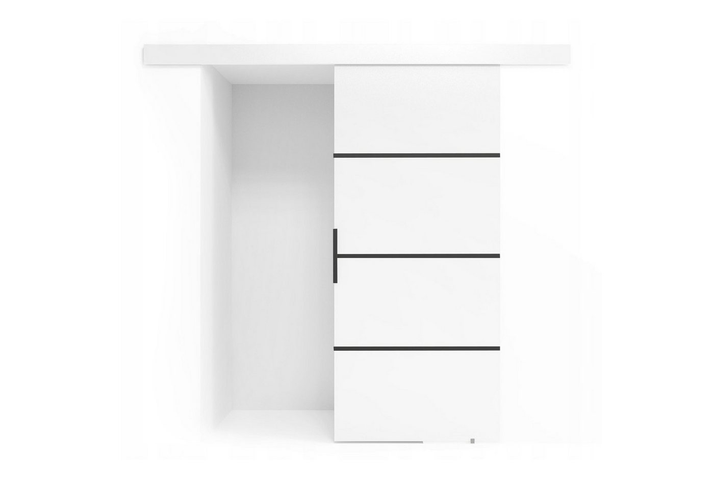 HAUSELEMENT Schiebetür BUND 76 x 205, Schiebetürsystem SoftClose Laufschiene Schwebetür 76/70 cm Bild 4