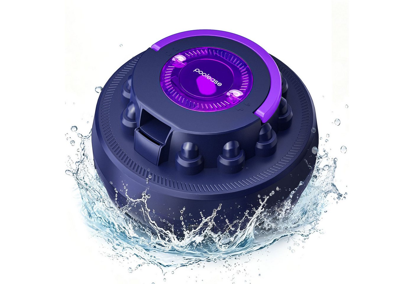 Vankel Poolroboter Poolease Kabelloser zwei Motoren 100 Min 90 m² 6000 GPH wasserdicht, Automatisches Andocken bei Stromausfall, Schnellladefunktion