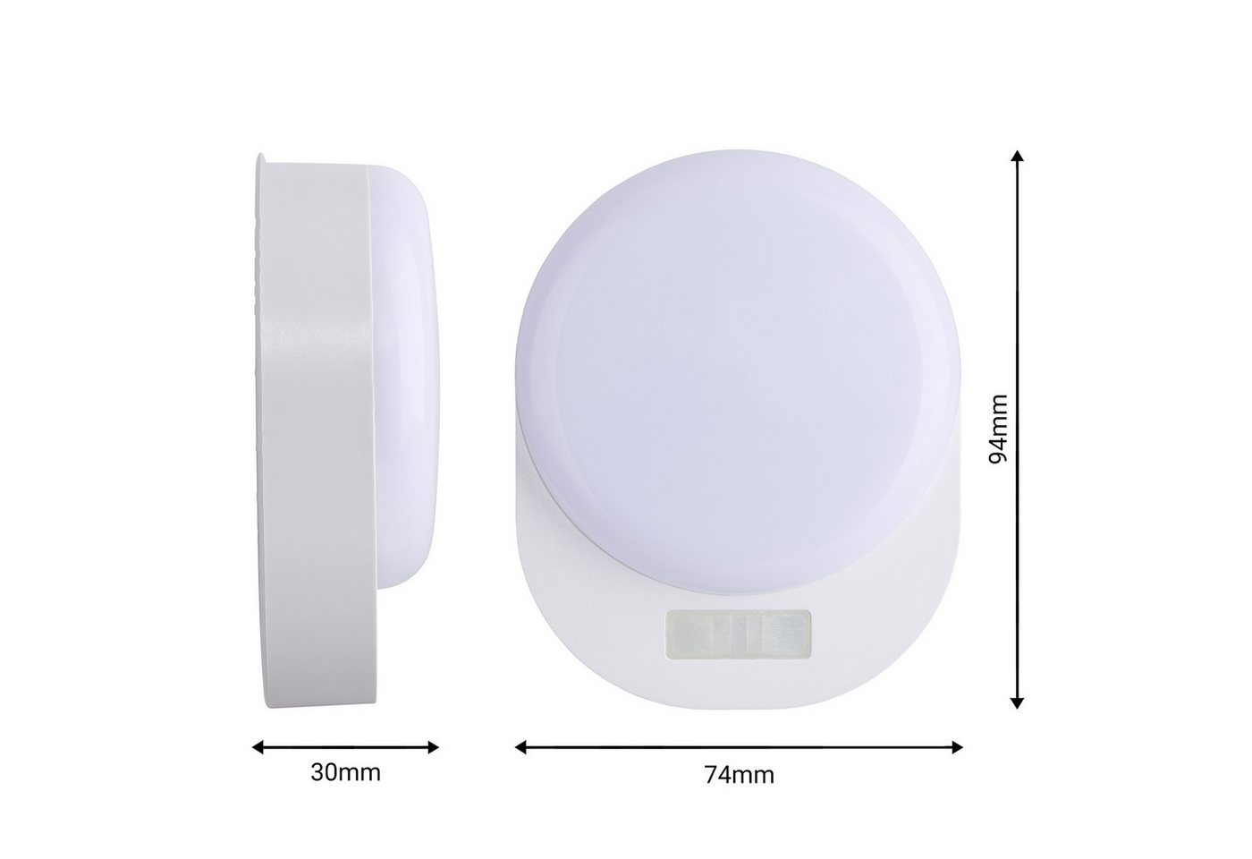 SEBSON LED Nachtlicht Orientierungslicht mit Bewegungsmelder Lichtsensor - Batteriebetrieb, LED integriert, warmweiß, Dämmerungssensor, Magnetpad (ohne Bohren), Ein- Ausschalter Bild 4