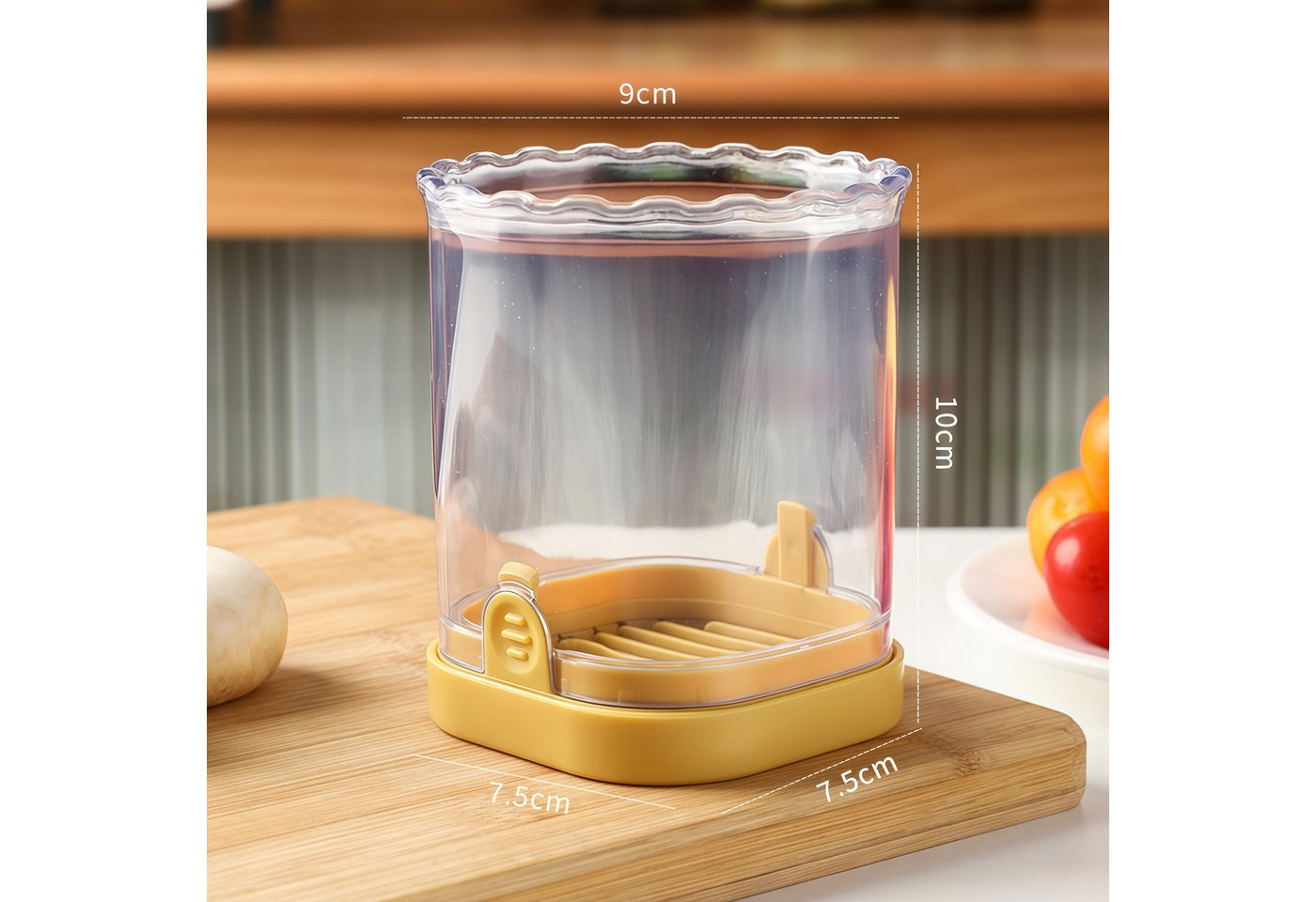 FOUORTUNATE-BEE Obstschneider Fruchtschneider mit abnehmbaren Klingen & Druckplatte, Kreativer Küchenhelfer zum einfachen Schneiden von Obst Bild 5