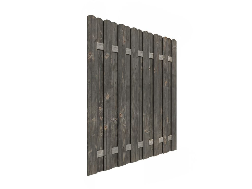 Woodtex Zaunpfosten Sichtschutzzaun Pinus Bohlen Zaun KDI Grau Bild 2