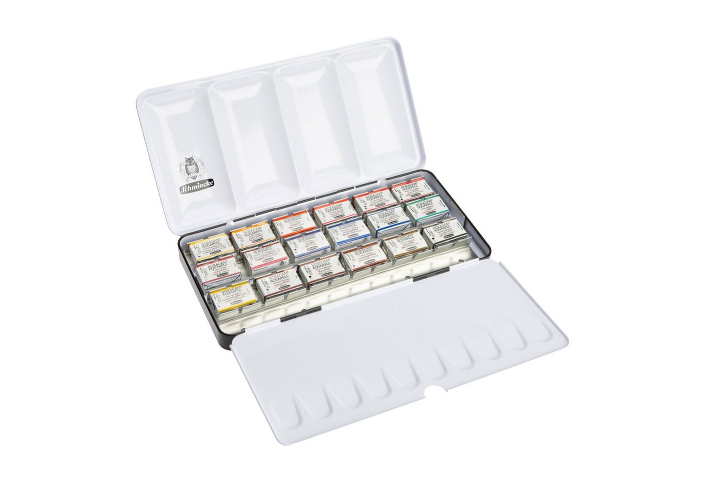 Schmincke Aquarellfarbe HORADAM Metallkasten 18 x 1/1 Näpfchen Aquarell 74 676 097