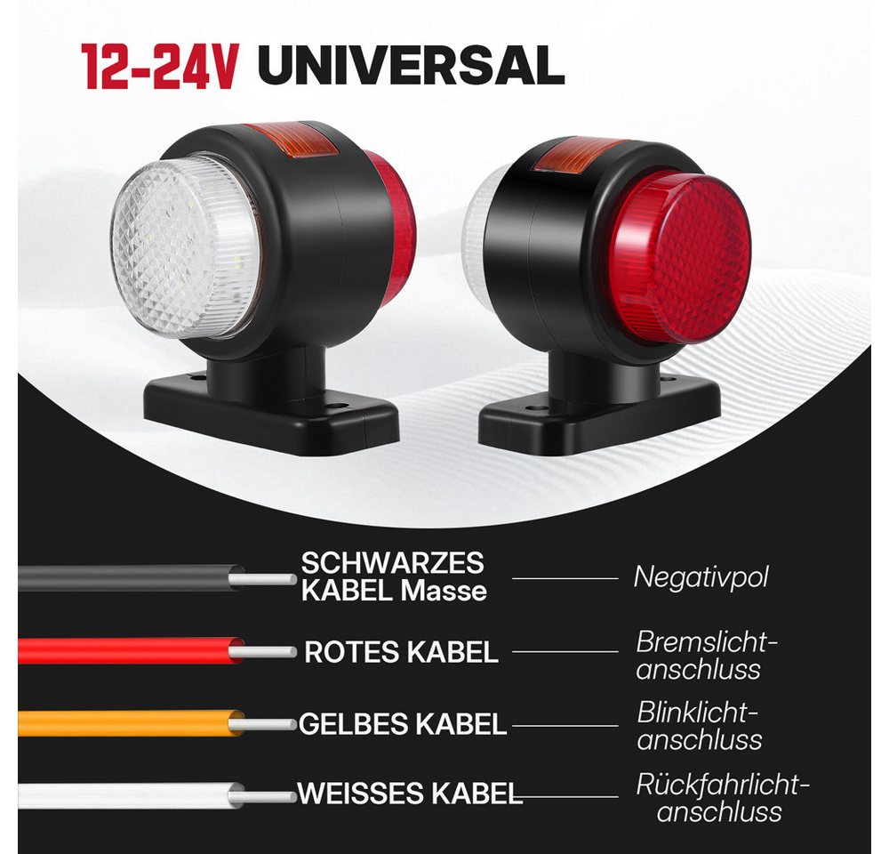i@home KFZ-Ersatzleuchte LED, 2 St., universell, 12/24 V, für PKW, SUV, Van, LKW, Wohnmobil, Bus, Anhänger Bild 3