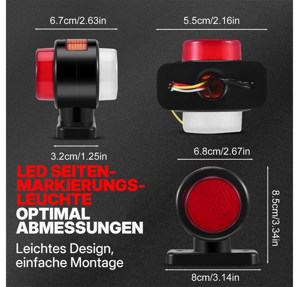 i@home KFZ-Ersatzleuchte LED, 2 St., universell, 12/24 V, für PKW, SUV, Van, LKW, Wohnmobil, Bus, Anhänger Bild 4