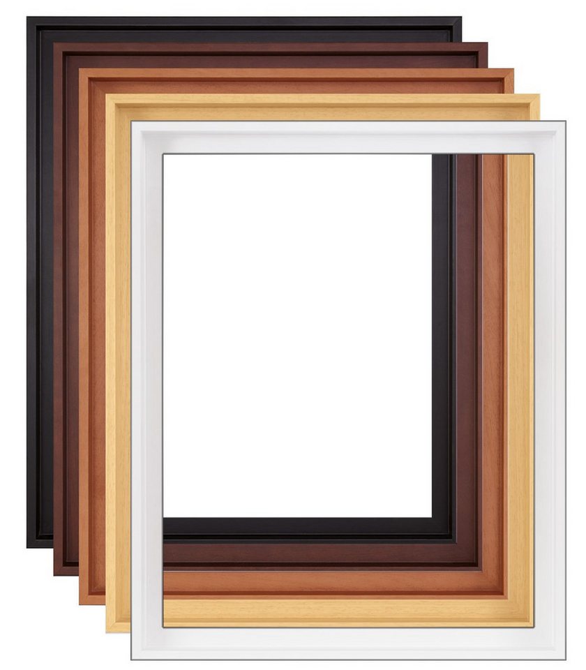 myposterframe Einzelrahmen Mira Schattenfugen Rahmen Leerrahmen für Leinwand, (1 Stück), 51x71 cm, Dunkelbraun, Echtholz Bild 4