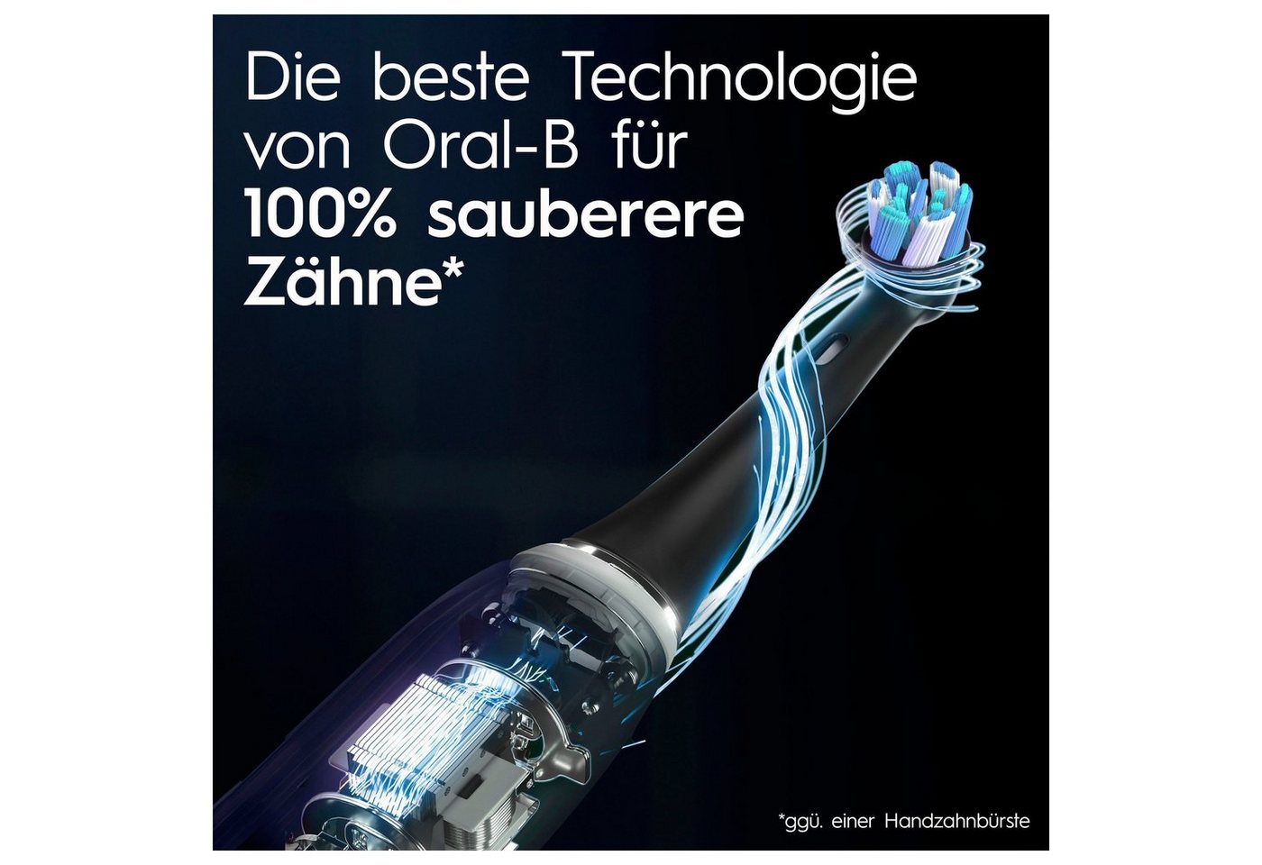 Oral-B Elektrische Zahnbürste iO 10, Aufsteckbürsten: 5 St., Magnet-Technologie, iOsense, 7 Putzmodi, Farbdisplay & Lade-Reiseetui