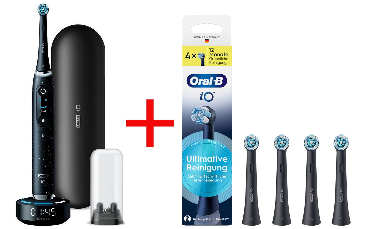 Oral-B Elektrische Zahnbürste iO 10, Aufsteckbürsten: 5 St., Magnet-Technologie, iOsense, 7 Putzmodi, Farbdisplay & Lade-Reiseetui Bild 5