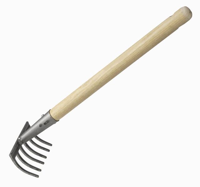 Rechen für Hochbeete Gartenrechen Handrechen 45cm Rechenbesen
