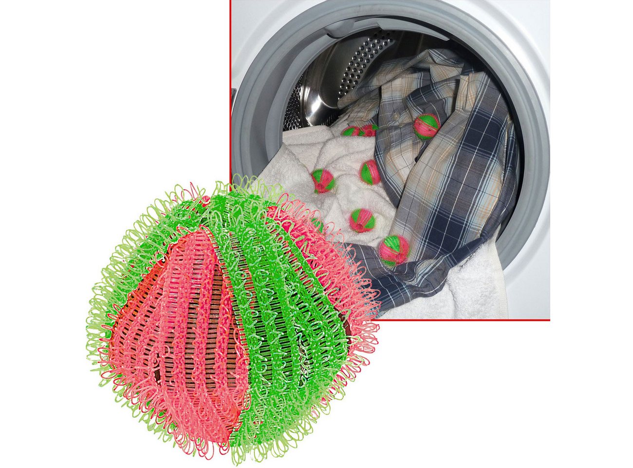 CKM Wäschekugel Effektive Anti-Fussel-Bälle: entfernen Haare & Fussel. 12er Pack (12-St), Immer wieder verwendbar Bild 2