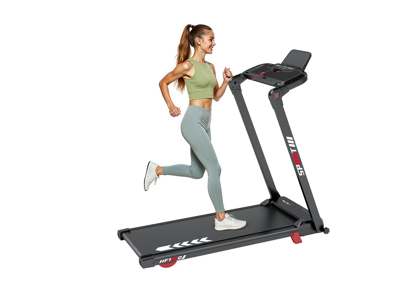 YEE RUN Laufband für Zuhause, 4 in 1 Treadmill klappbar, 6% Steigung, 3HP, 1-14 km/h Bild 4