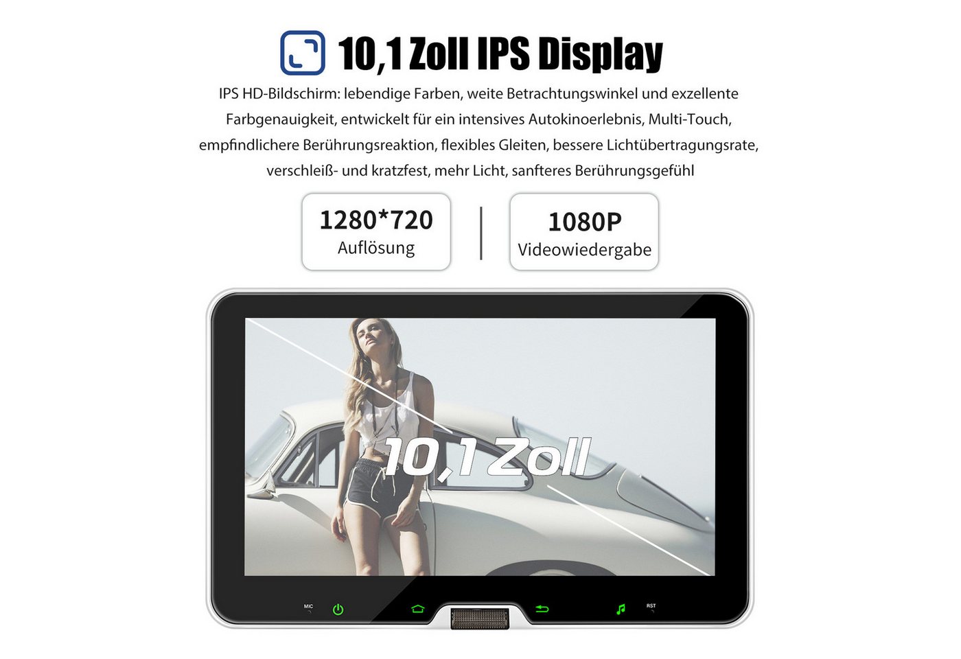 ESSGOO 64G DAB+ Autoradio 1DIN Android15 Carplay Radio Navi WiFi 360° drehbar Autoradio (RDS, 4+64GB(optional), Digitalradio (DAB), FM, Autoradio 1 din, GPS, WIFI, Carplay Android Auto Bluetooth EQ USB GPS Navi WIFI Touchscreen) Bild 5