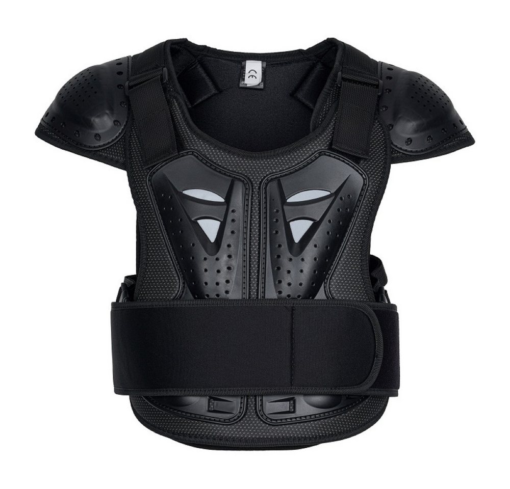 FunSport-Factory Protektorenweste Protektorenweste Kinder Jugend Body Protector Schwarz, Hartschale, atmungsaktiv, verstellbar, flexibler Rücken Bild 2