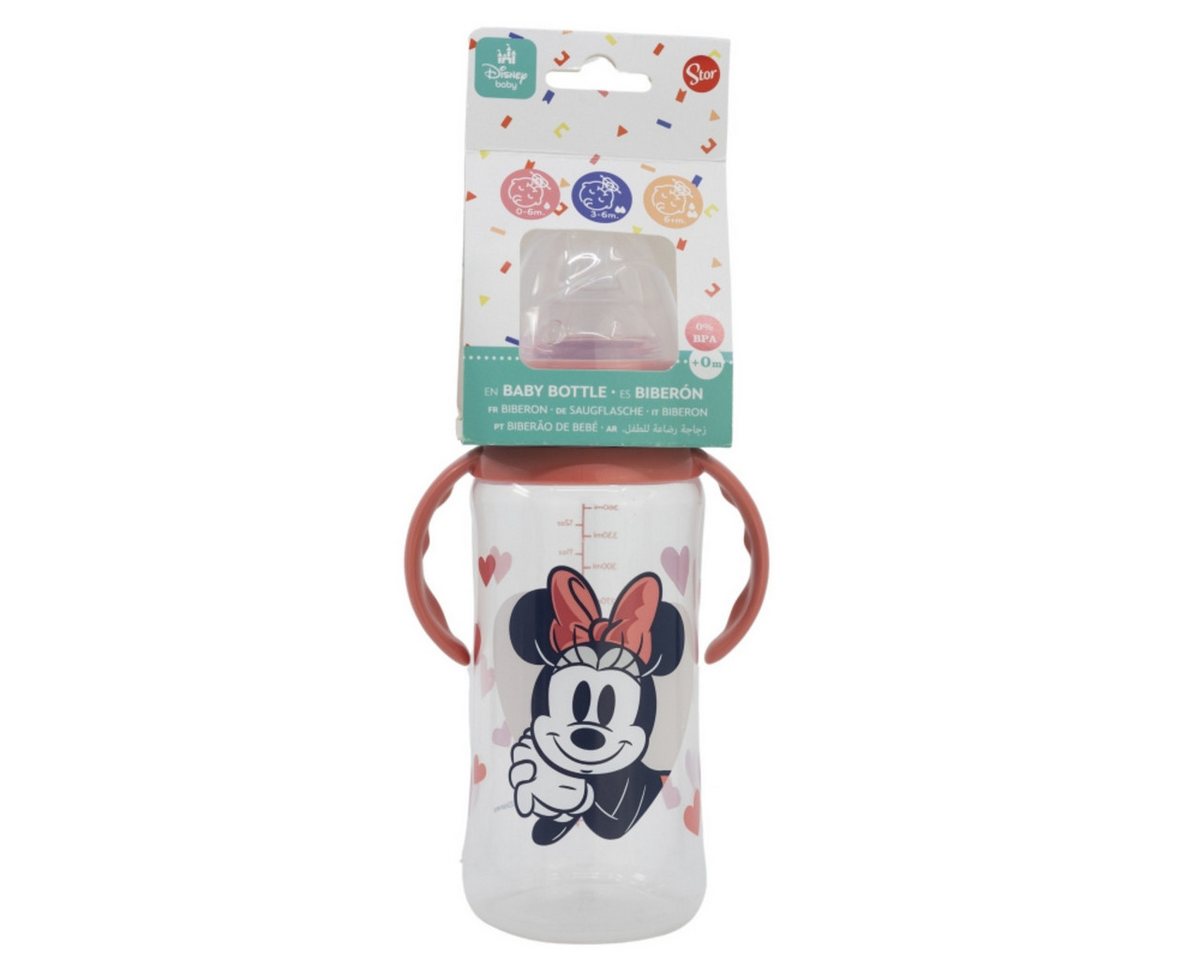 Disney Minnie Mouse Babyflasche 360 ml Silikon-Sauger mit 3 Positionen & Anti-Kolik-System Bild 4