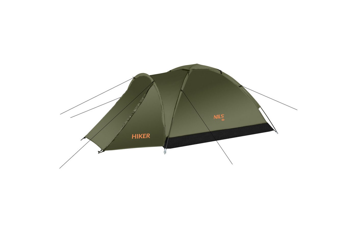 NILS CAMP Igluzelt Campingzelt Zelt "Hiker" Trekkingzelt Outdoorzelt Khaki, Personen: 2, Gute Belüftung durch Moskitonetz im Schlafraum Bild 3