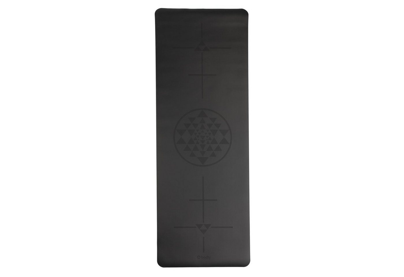 bodhi Yogamatte Design Yogamatte PHOENIX Mat, schwarz mit Alignment-Yantra Bild 4