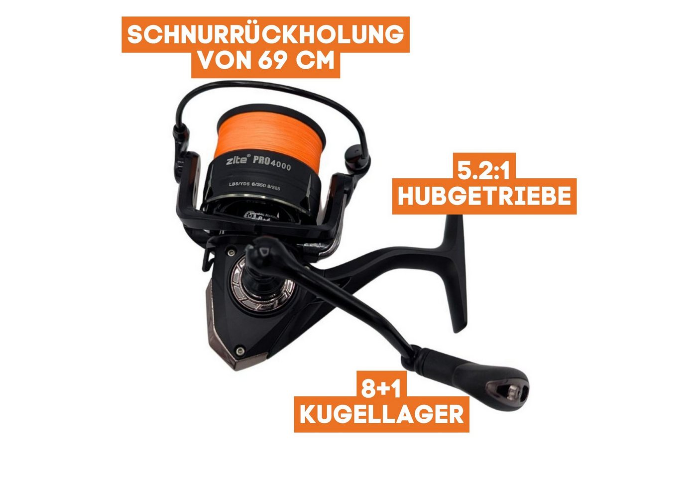 Zite Spinnrute Inzite Pro Stick Hecht-Set - Angelrute + Angelrolle mit Zubehör Bild 2