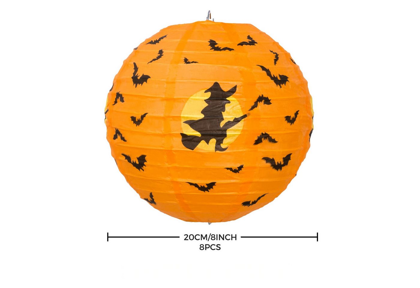 nsihing Laterne 8 Stiick Halloween Kürbis Laternen Hängende Papier Deko für Party (Papierlaternen Lampions Niedlich zum Aufhängen Spiralen Bänder, 8-St), für Halloween Home Dekorationen Geburtstag
