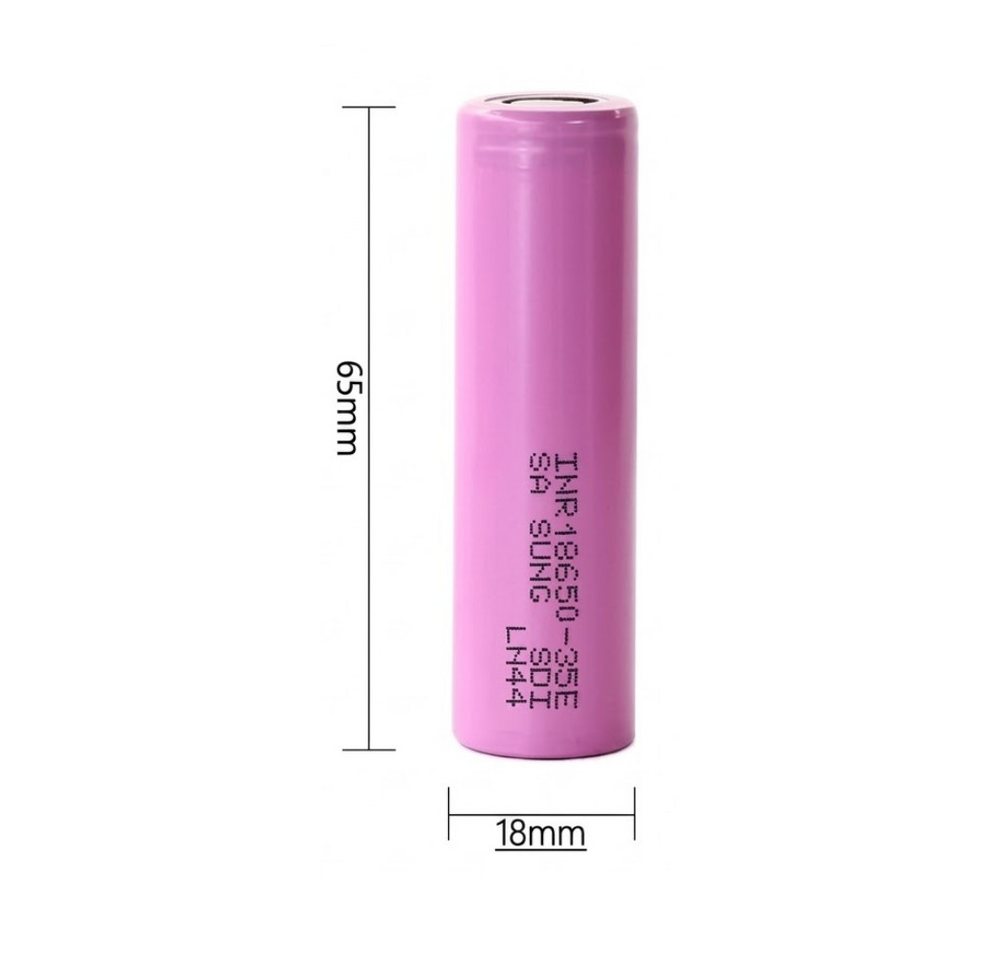 Athlix 10er Pack 18650 wiederaufladbare Lithium-Ionen-Batterie Akku Akkupacks 3500 mAh (3,7 V, 10 St), Hohe Impuls- und Dauerentladeraten, Hohe Energiedichte