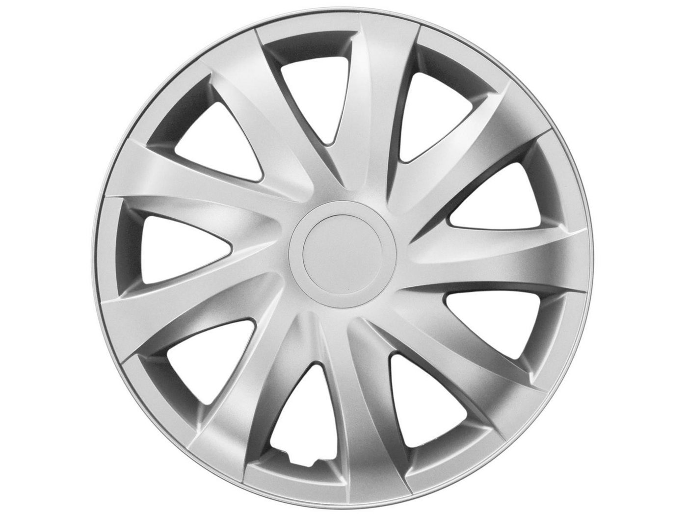 NRM Radkappe DRACO 15 Zoll in Silber, 15 in Zoll, (4-St) Radzierblenden für Stahlfelgen Radkappen Satz 4er Set 15
