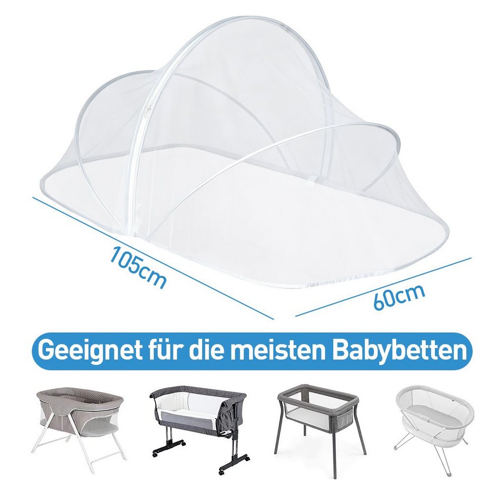 wohnTRAUM24 Moskitonetz Moskitonetz Atmungsaktives Moskitonetz mit umlaufendem Reißverschluss, Zeltform, feinmaschiges Netz, rundum Insektenschutz, hautverträglich Bild 5