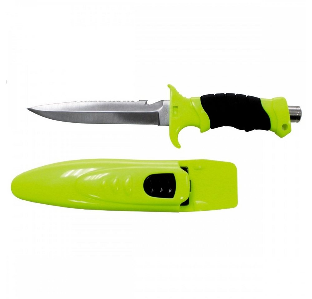 FoxOutdoor Universalmesser Tauchermesser, Profi, Beinholster, gelb-schwarz Bild 2