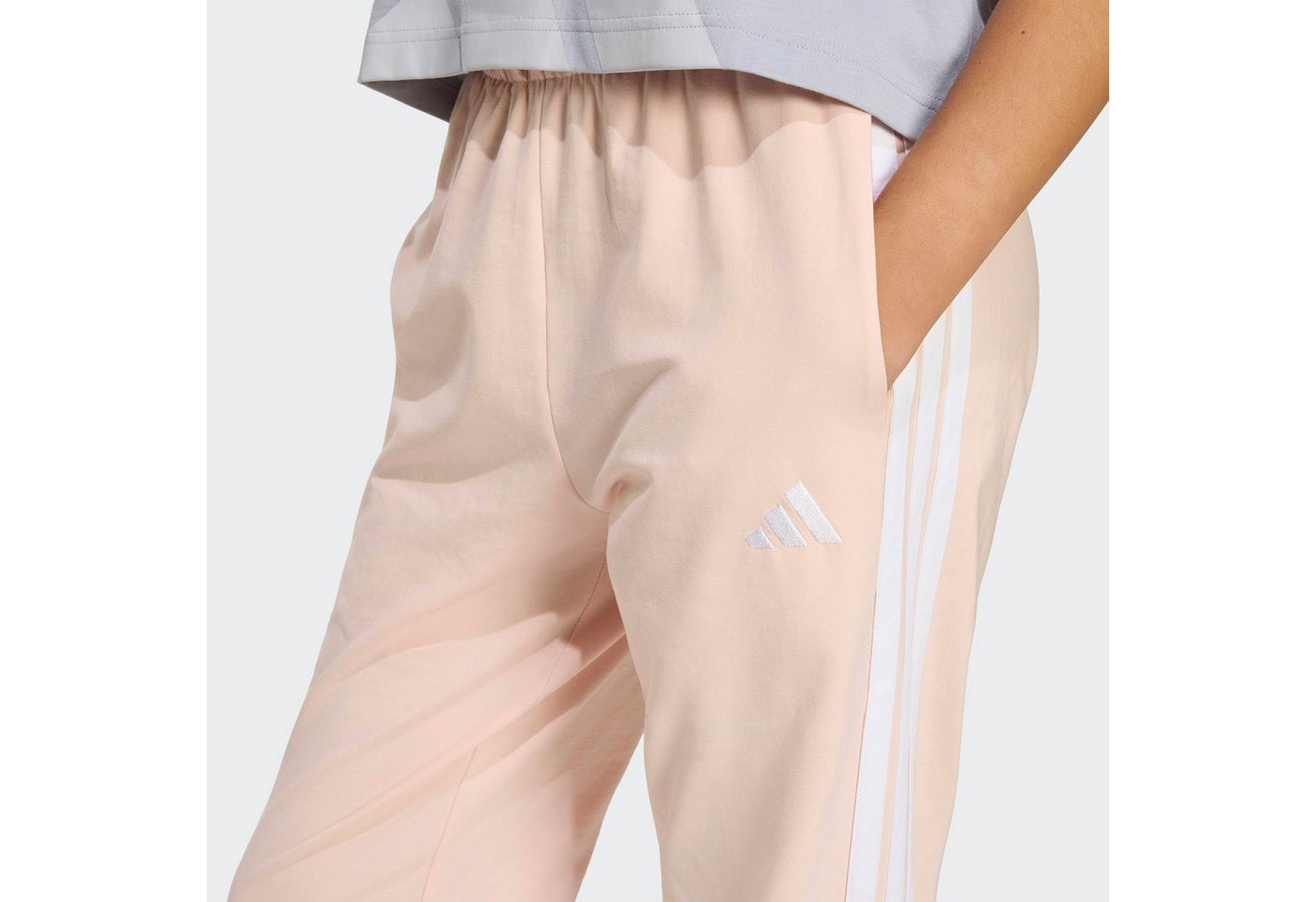 adidas Sportswear Sporthose W 3S SJ JOGGER für Erwachsene, aus Baumwolle und Elasthan, mit Kordelverschluss Bild 2
