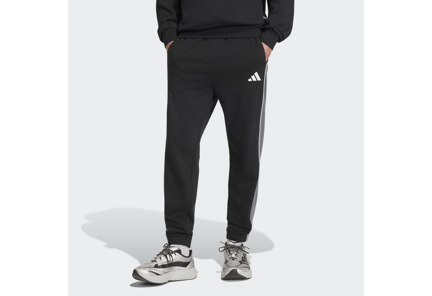 adidas Sportswear Sporthose SEASONAL ESSENTIALS COLOUR BLOCK, FRENCH TERRY, BÜNDCHEN
