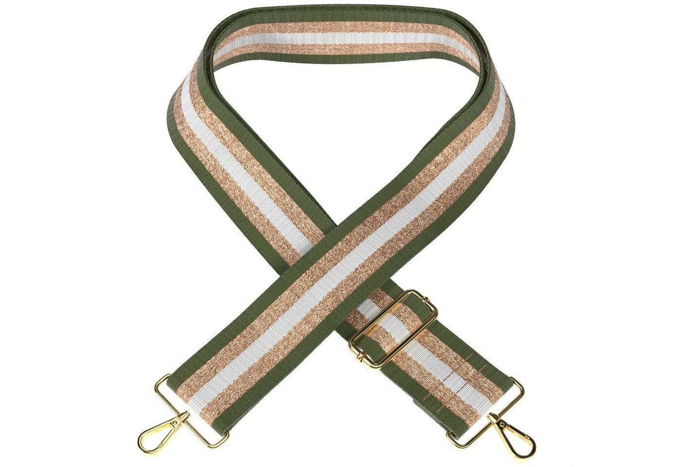 EAZY CASE Schulterriemen Schultergurte für Taschen gemustert Schulterriemen Taschenband Schultergurt zum Wechseln Tasche Gold Grün Bild 4