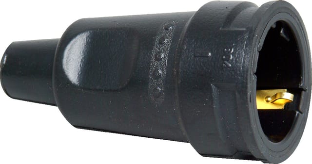 Kopp - Schutzkontakt-Kupplung 180416066, groß, Vollgummi, Knickschutz, schwarz
