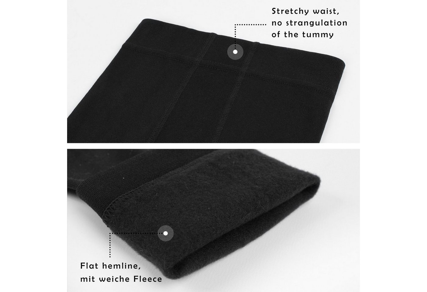 L&K-II Thermoleggings 4610 (2er-pack, 3-tlg) Thermoleggings Mädchen mit Fleece gefütterte