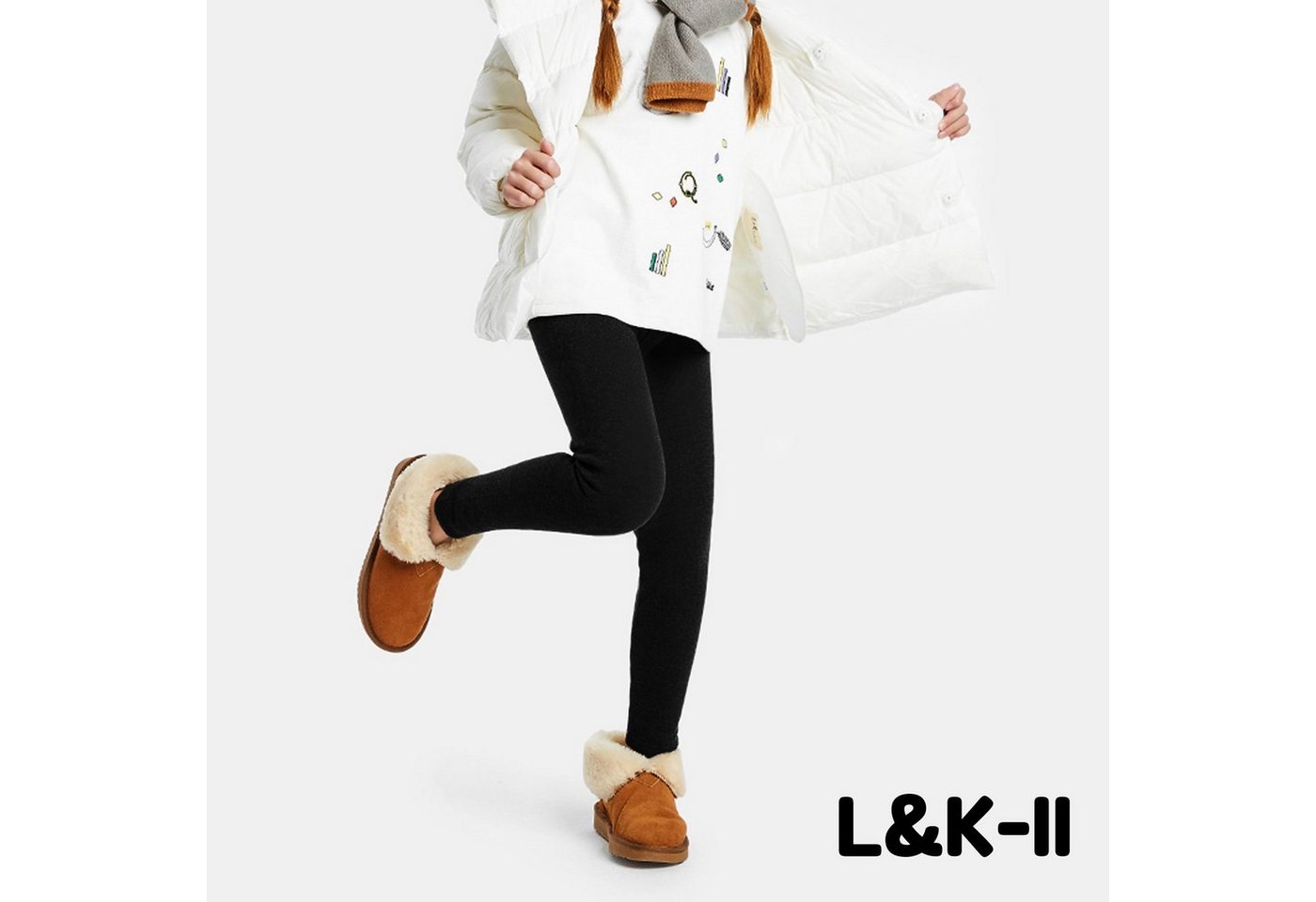 L&K-II Thermoleggings 4610 (2er-pack, 3-tlg) Thermoleggings Mädchen mit Fleece gefütterte Bild 2