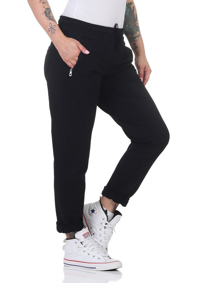 CLEO STYLE Jogger Pants Damen Jogginghose 814136 34-38 Schwarz Bild 4